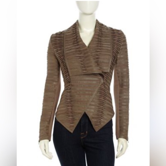 My Tribe Suede Leather Jacket Moto Asymmetrical size S - Picture 5 of 16